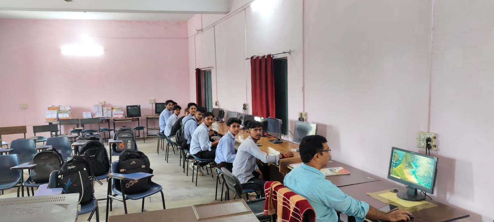 Practical class — trainees at the computers